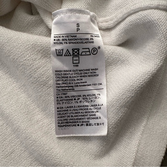 BANANA REPUBLIC Halter Top White Knit Size Small New - Picture 9 of 9